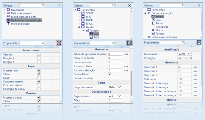 Exemplo da interface do TQS V25