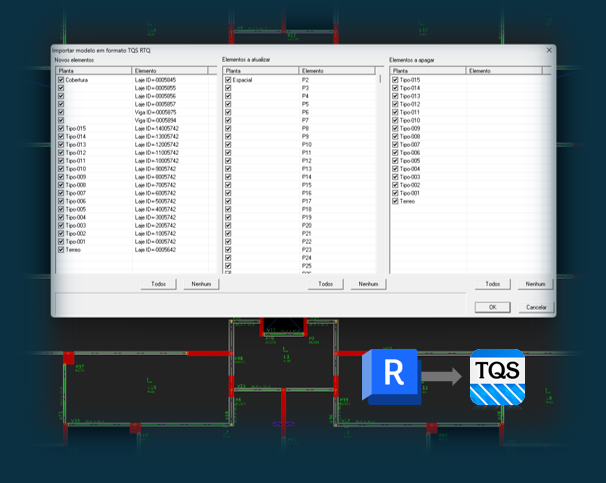 Exemplo da interface do TQS V25