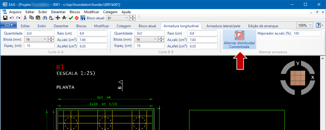 Exemplo da interface do TQS