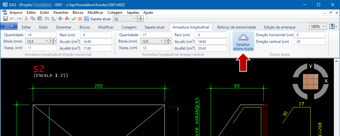 Exemplo da interface do TQS