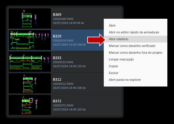 Exemplo da interface do TQS V25