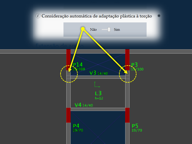 Exemplo da interface do TQS V25