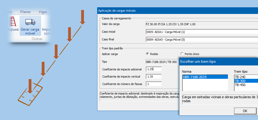 Exemplo da interface do TQS V25