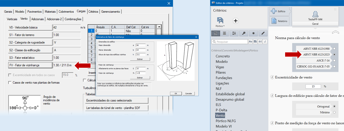 Exemplo da interface do TQS V25