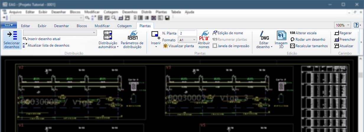 Exemplo da interface do TQS V25