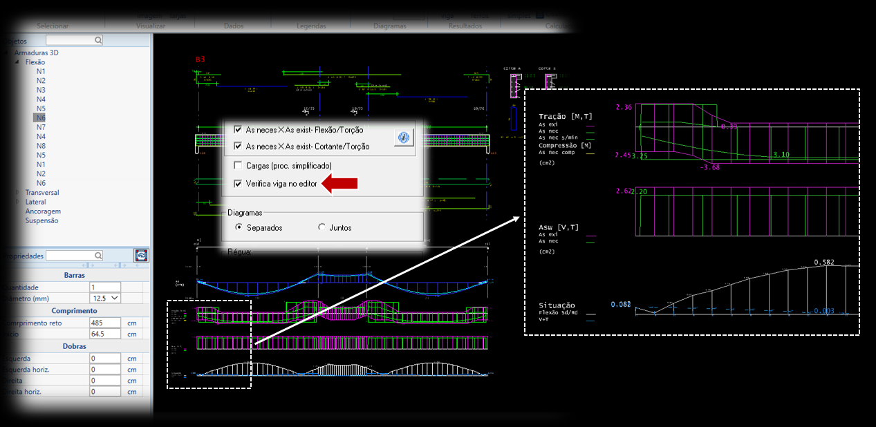 Exemplo da interface do TQS V25