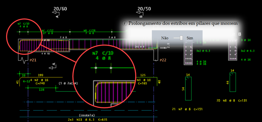 Exemplo da interface do TQS V25